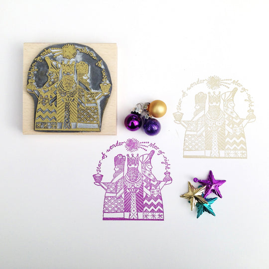 We Three Kings Christmas Rubber Stamp - Noolibird