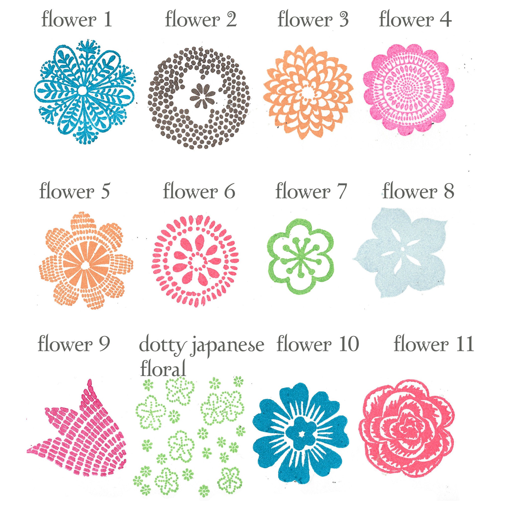 Flower Rubber Stamp