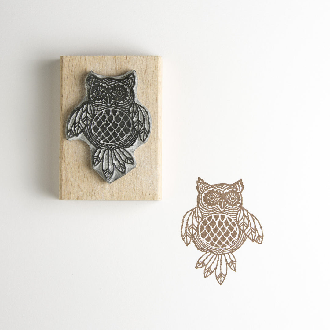 Owl Rubber Stamp - Noolibird