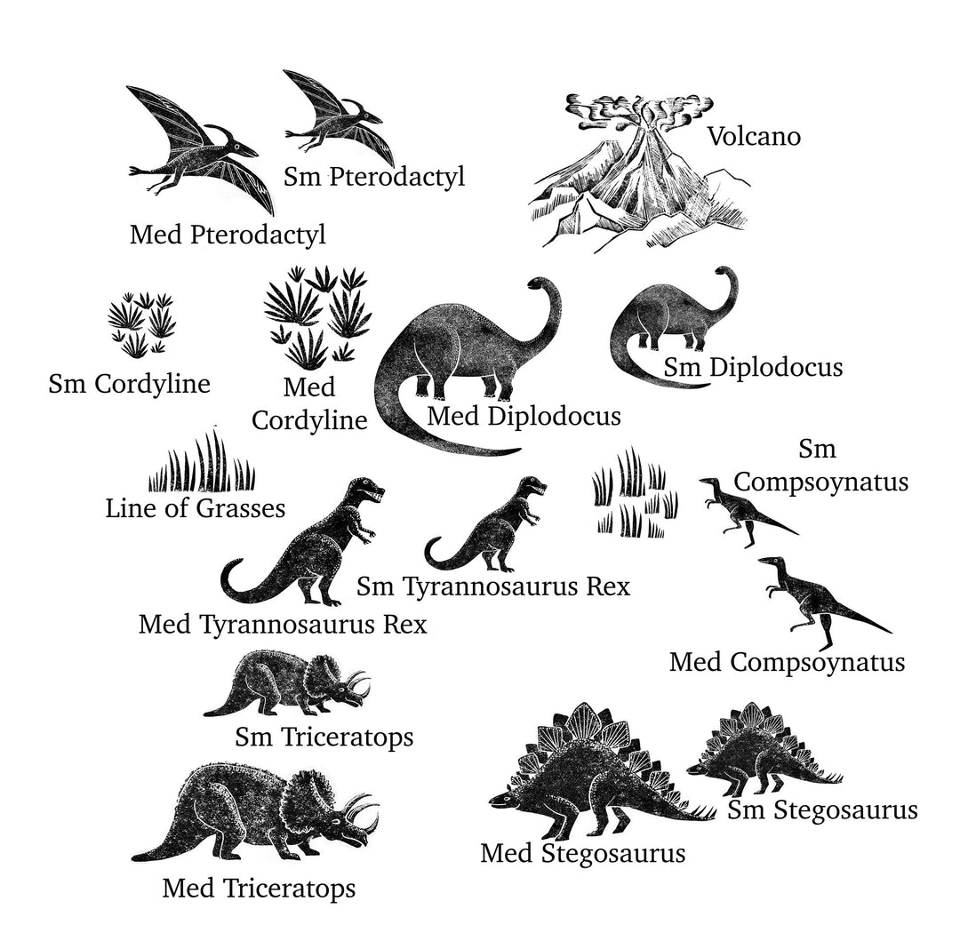Dinosaurs Stamps, Rubber Stamps Dinosaurs, Craft Gift  for boys, Diplodocus Stamp, Tyrannosaurus rex stamp, Stegosaurus Stamp. - Noolibird