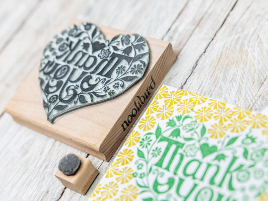 Thank You Heart Rubber Stamp | Thank you stamp for card making