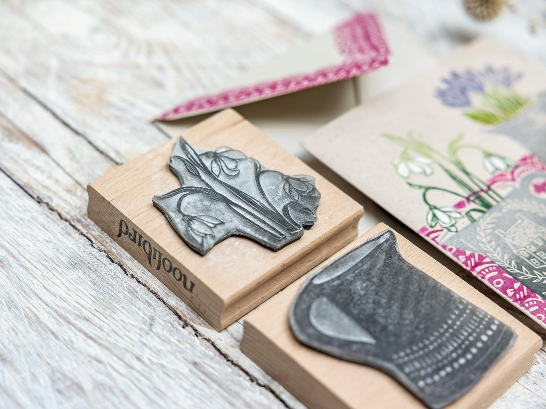 Flowers and Jug Rubber Stamps, flower Rubber Stamp, jug stamp, craft stamp, noolibird stamp, spring stamp