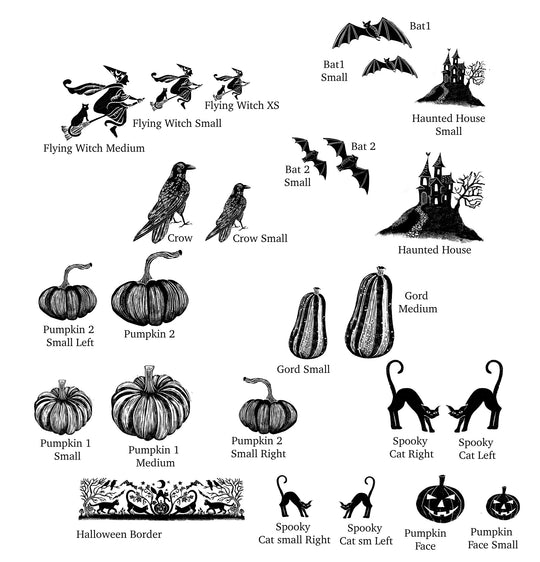 Halloween Stamps for Paper Craft and Card making Halloween Craft Gift, DIY Halloween Craft for Kids