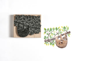 Sloth rubber stamp - stamp for card making - craft rubber stamp