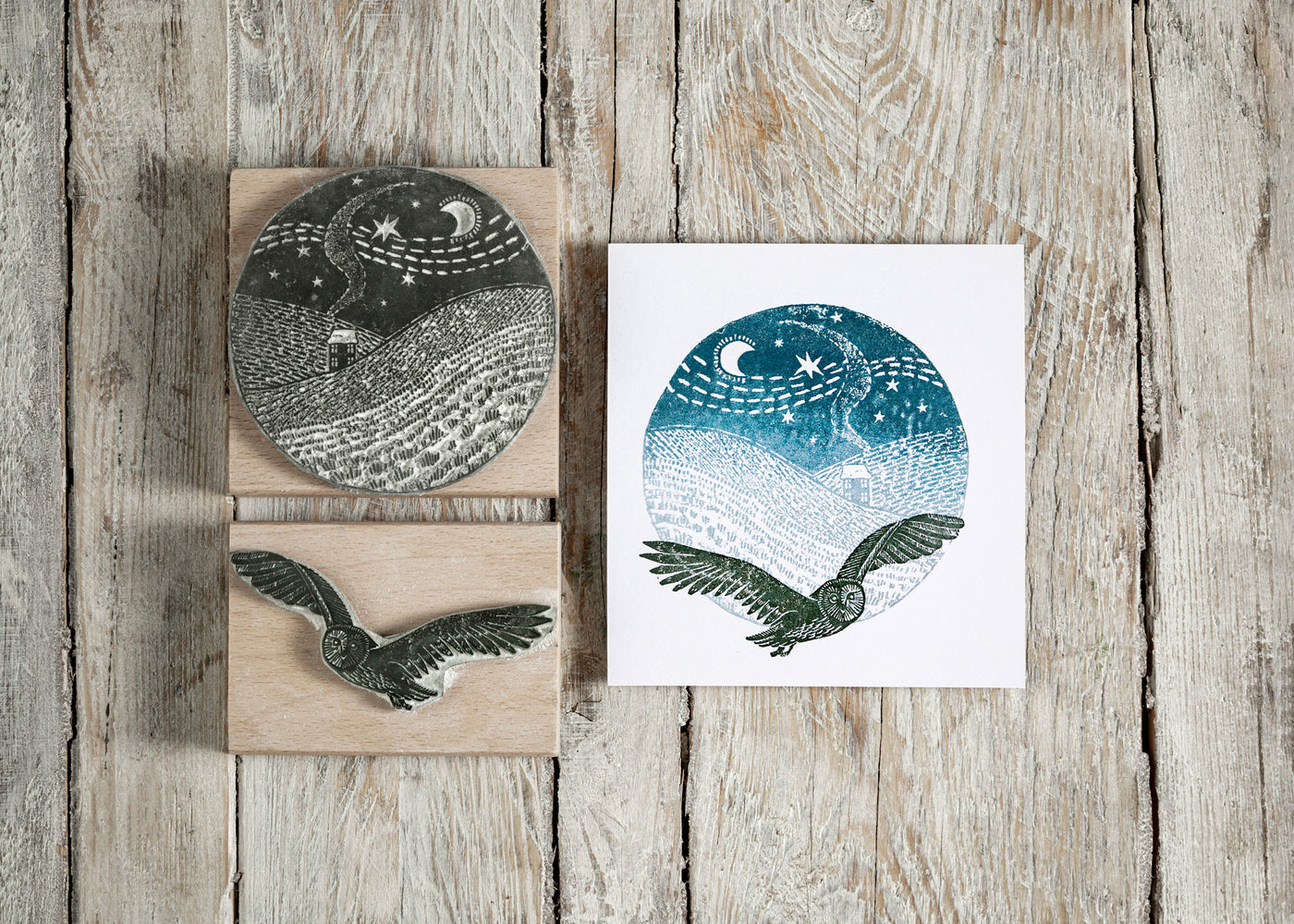 rubber stamps for Christmas card making, owl stamp, craft gift