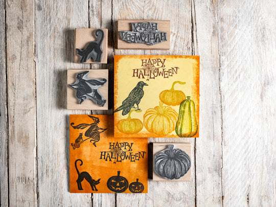 Pumpkin and Gourd Rubber Stamps for Thanks giving Celebrations, Fall Card making, and Autumnal Cardmaking