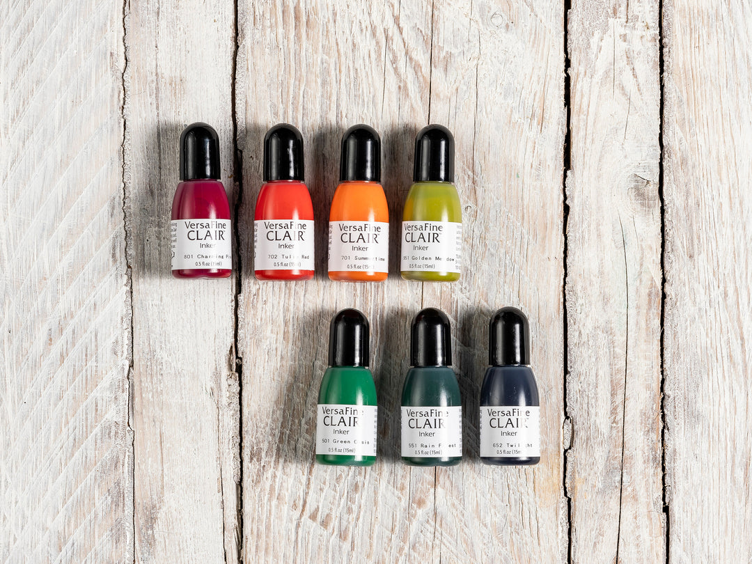 VersaFine Clair Re-Inker, refill for Versafine Ink Pads, 7 Colour Options