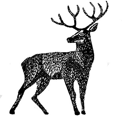 Highland Stag and Full Moon Rubber Stamps, Wild Grass Stamps, Craft Stamp, Craft Gift, Journalling Stamps, Art Stamp