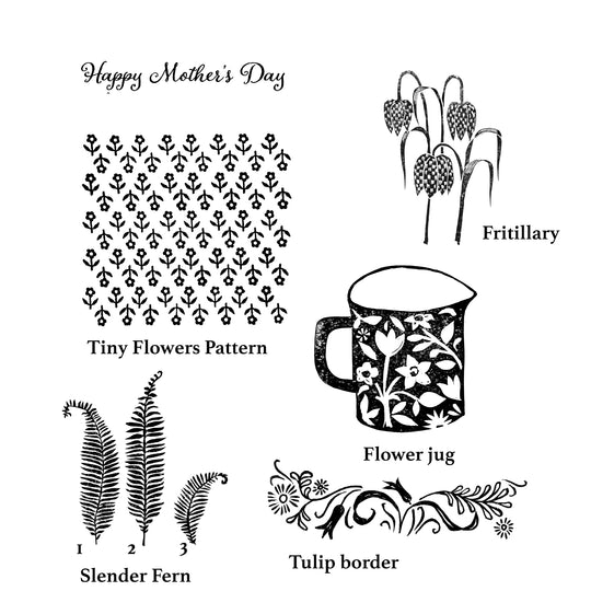 Mother's Day Rubber Stamps - Noolibird