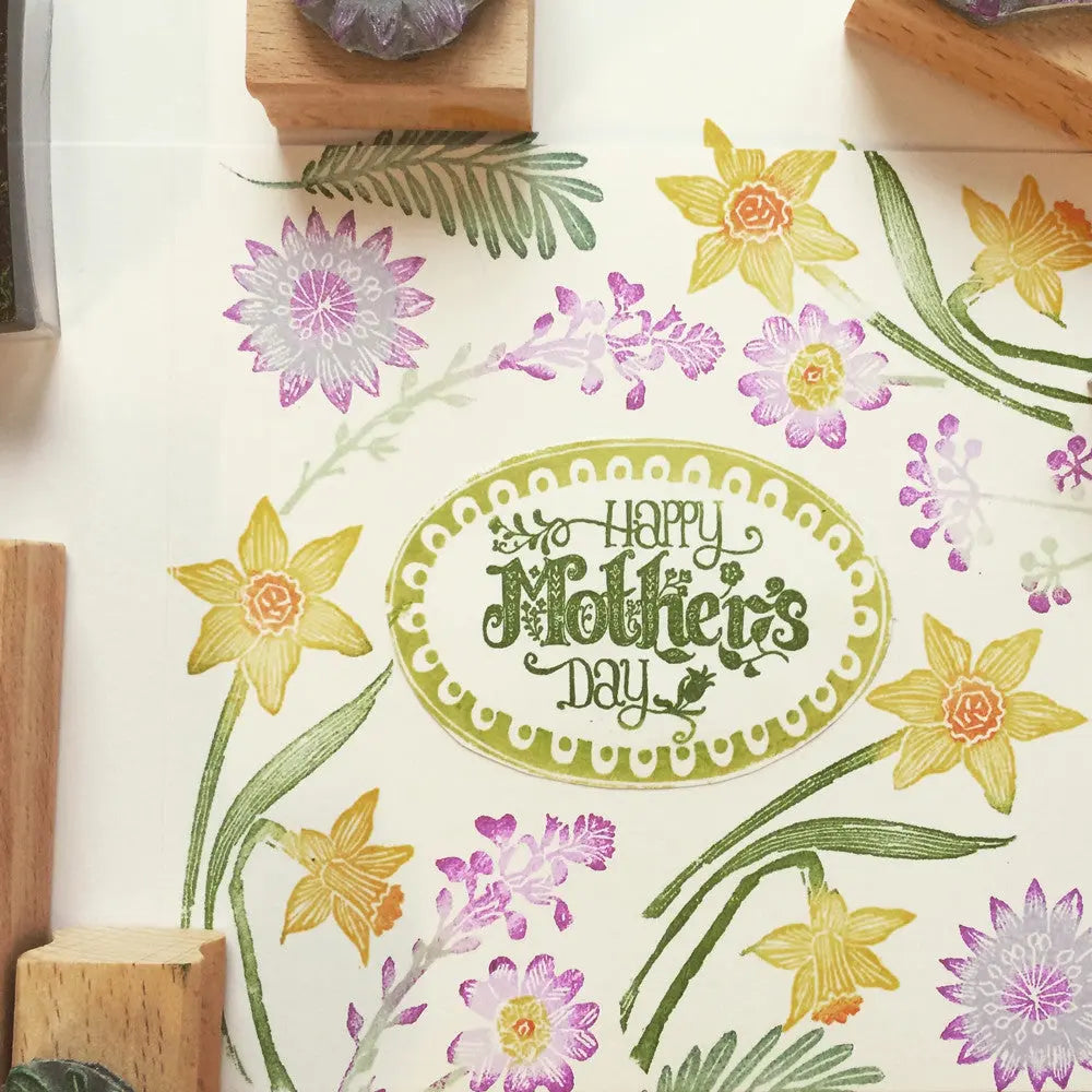 Spring Flowers Rubber Stamps, Stamps for card making – Noolibird