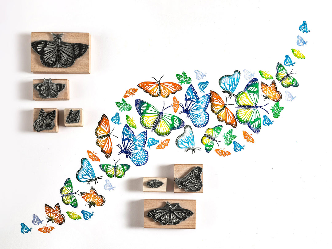Butterfly Rubber Stamp, Butterfly Stamp, Monarch Butterfly, Craft Gift, Nature Stamp, Insect Stamp, wedding stamp - Noolibird