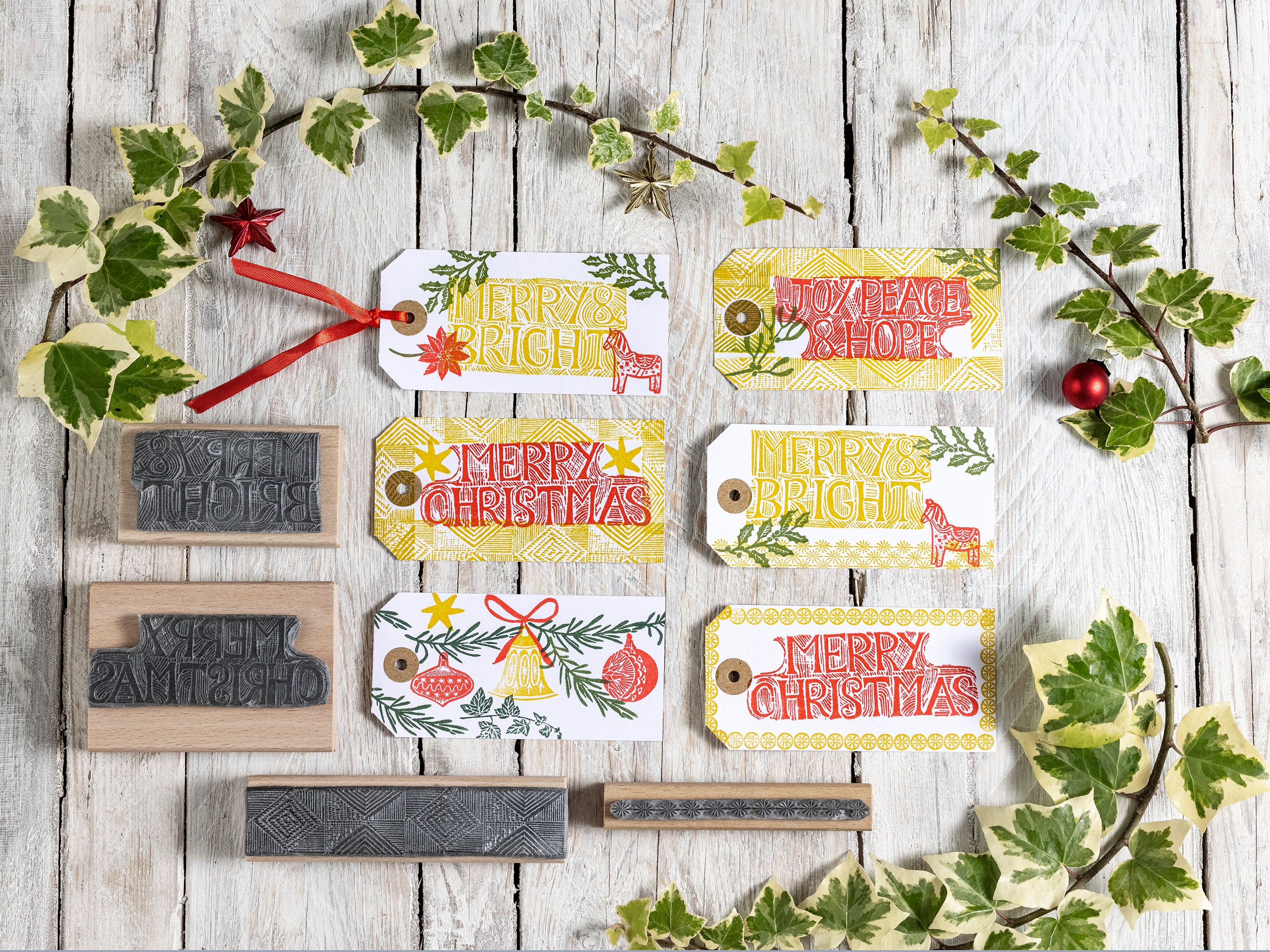 Merry Christmas Stamp, Joyeaux Noel Stamp, and more Christmassy Words - Noolibird