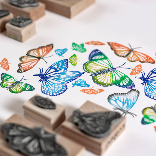Butterfly Rubber Stamp, Butterfly Stamp, Monarch Butterfly, Craft Gift, Nature Stamp, Insect Stamp, wedding stamp - Noolibird