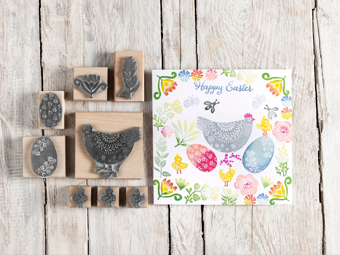 Easter Hen and Easter Eggs Stamps - Noolibird