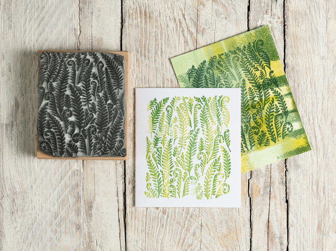 Fern Rubber Stamp, Card making supplies, Fern Design, Craft Gift - Noolibird