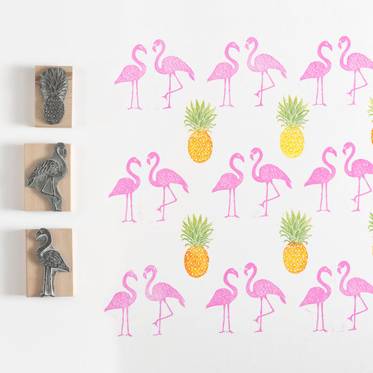 Flamingo Rubber Stamp - Noolibird
