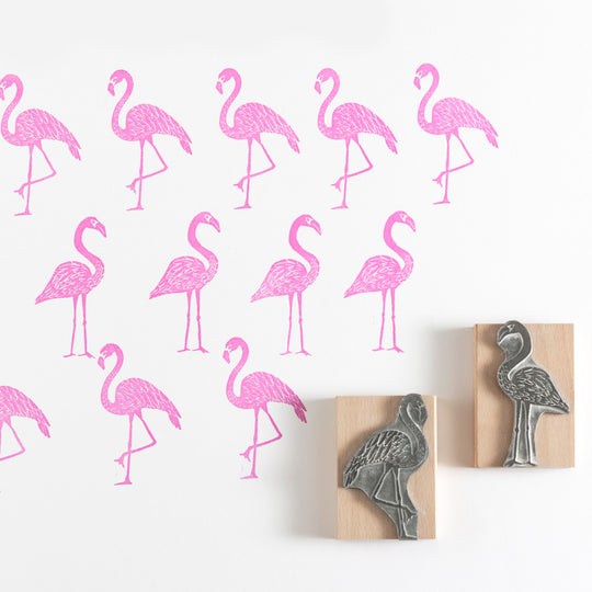 Flamingo Rubber Stamp - Noolibird