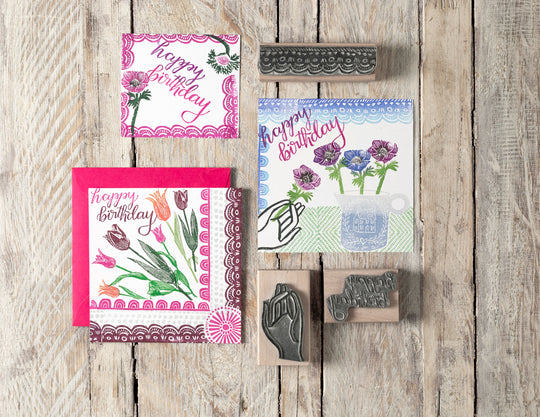 Border  and Texture Rubber Stamps for Card making - Noolibird