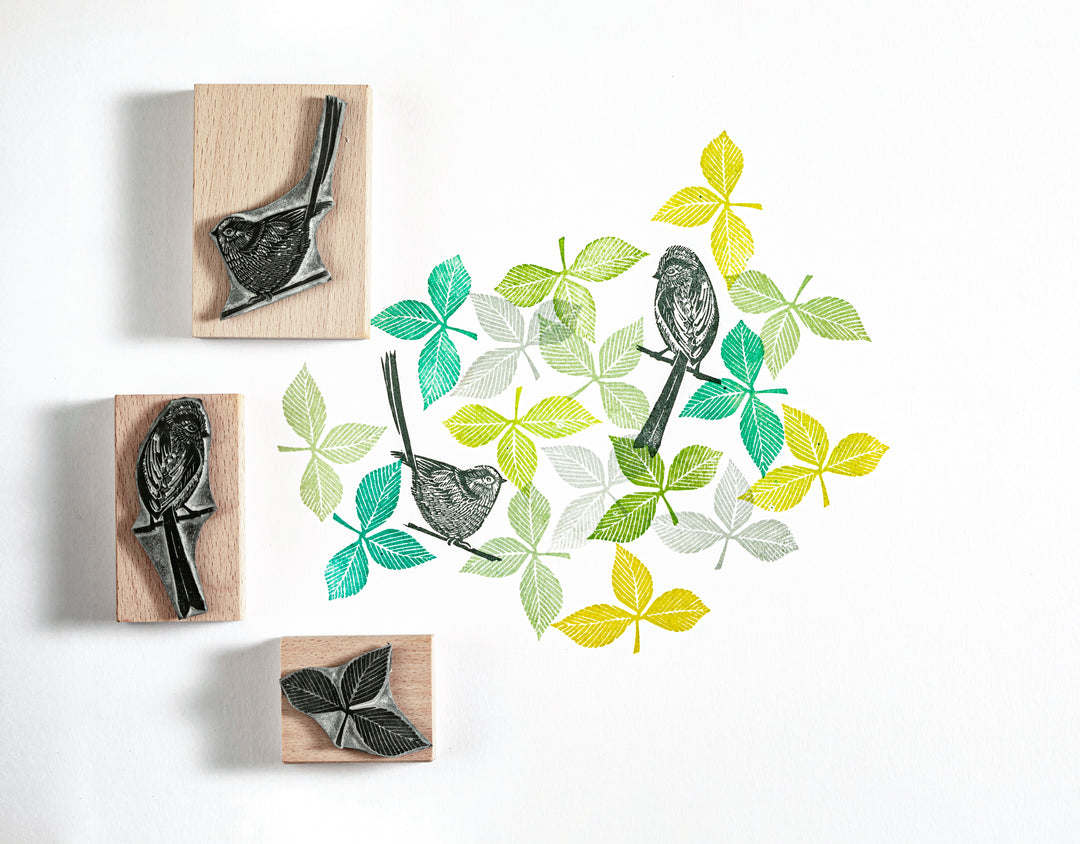 Eucalyptus Rubber Stamps, Bird Stamp, flower stamp, craft stamps. - Noolibird