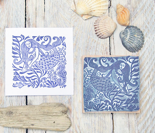 Mermaid Rubber Stamp - Noolibird