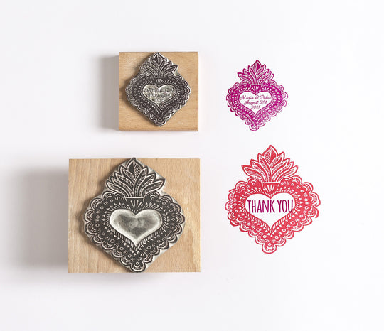 Personalised Mexican Heart Stamp - Noolibird