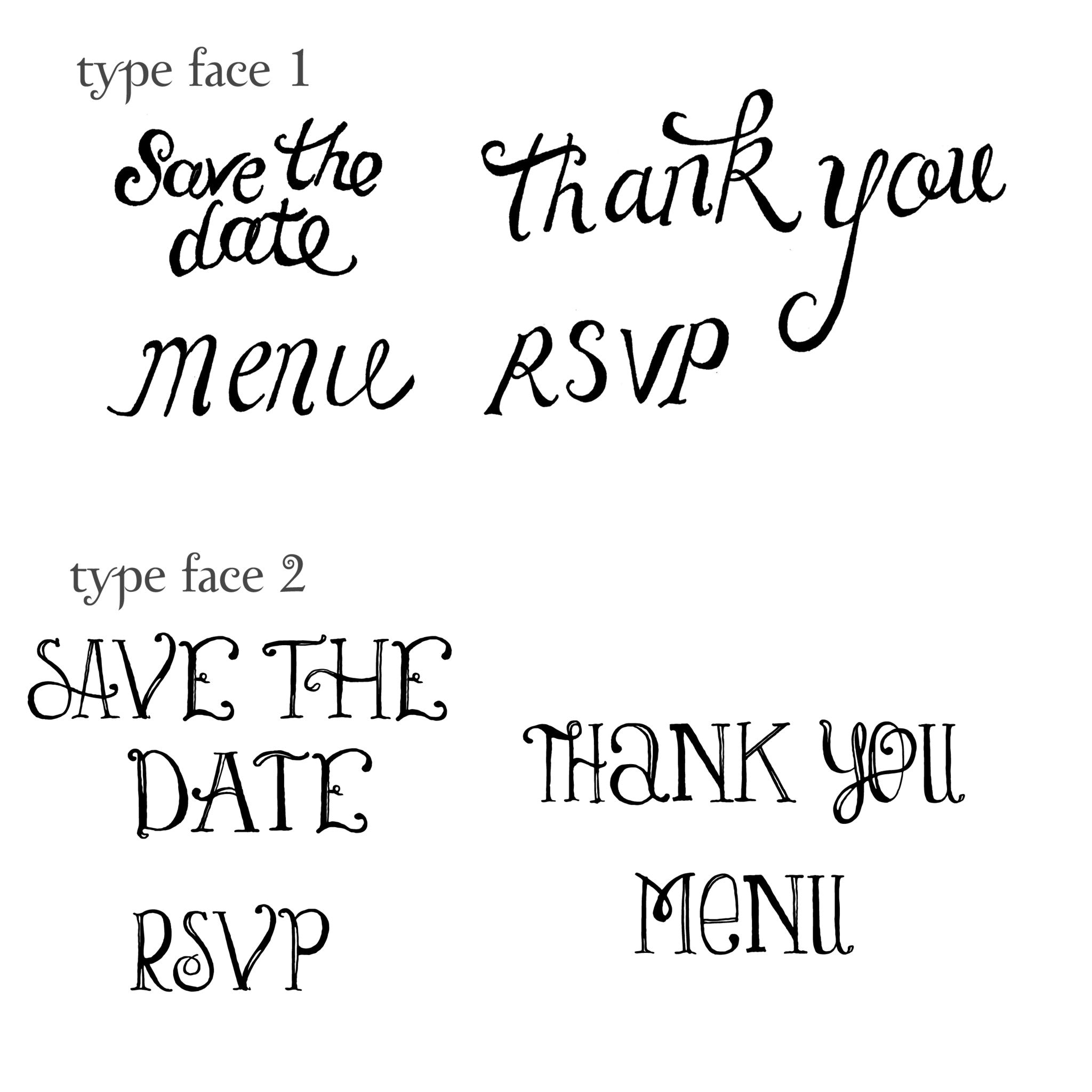 Save the Date Rubber Stamps - Noolibird