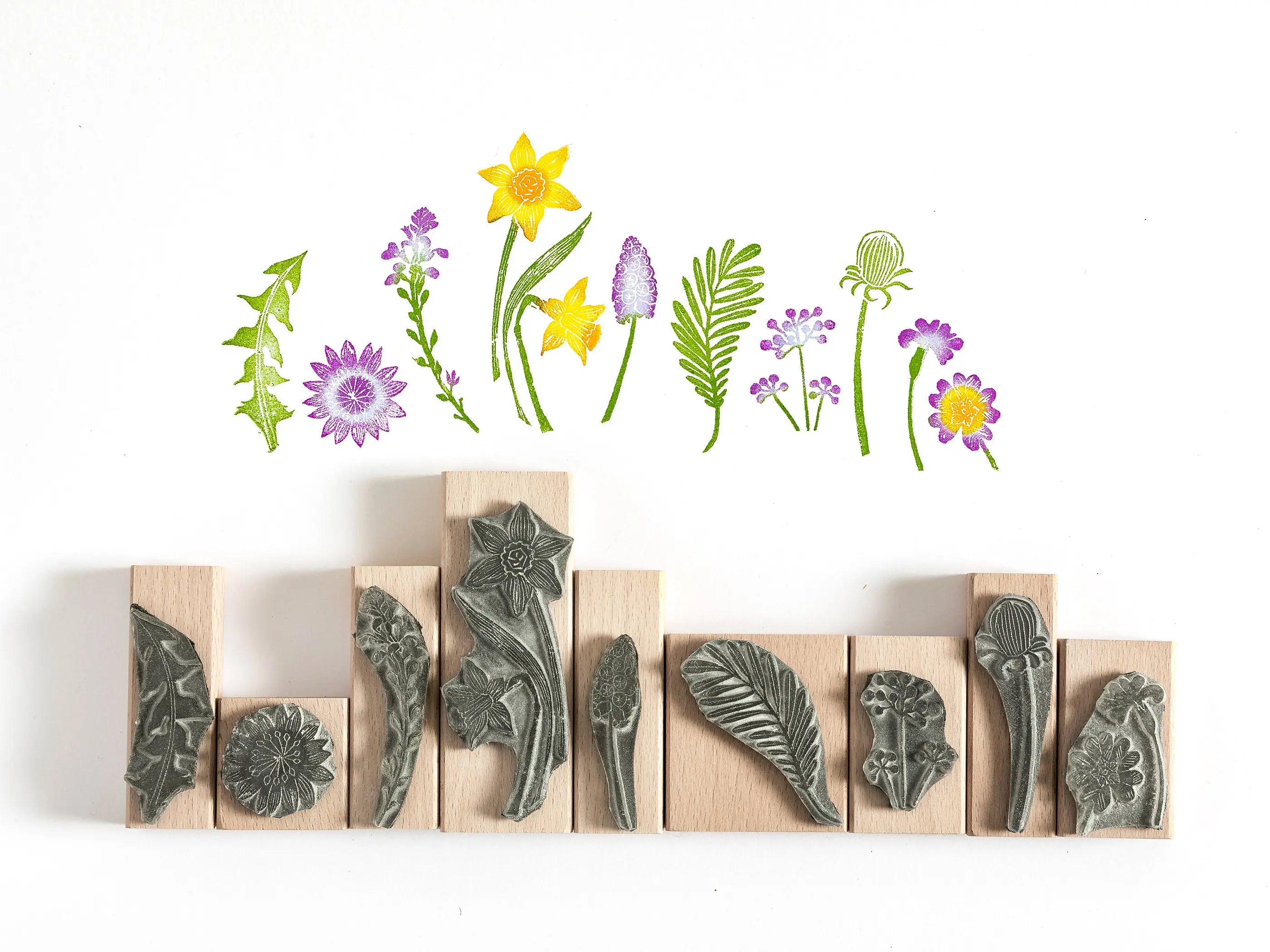 Spring Flowers Rubber Stamps, Stamps for card making – Noolibird
