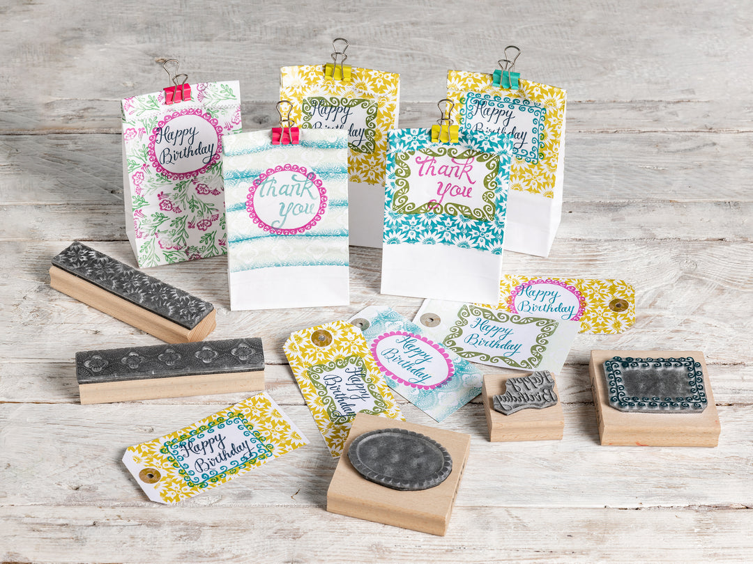 Frame and Border Rubber Stamps for Decorative Card making - Noolibird
