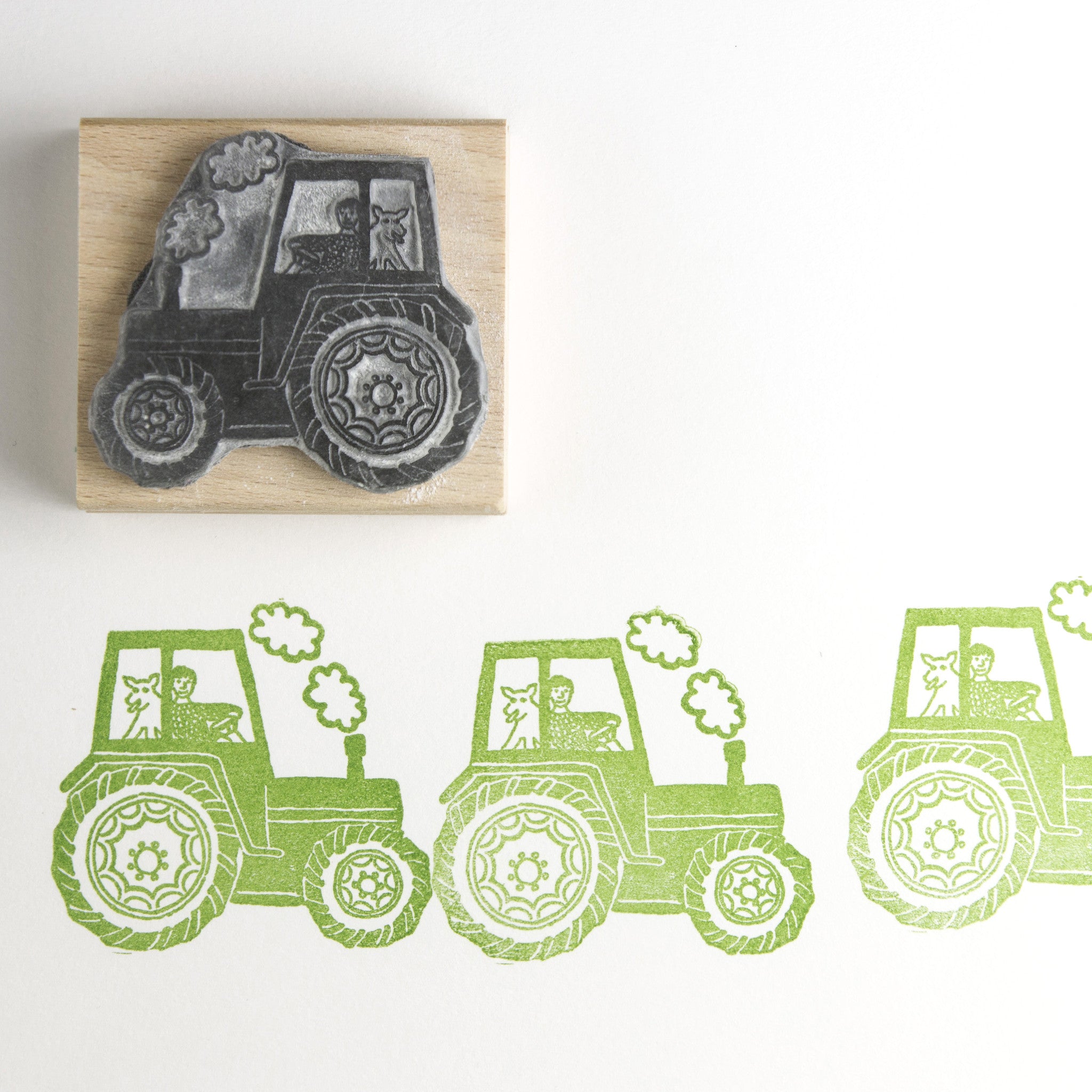 Tractor Rubber Stamp - Noolibird