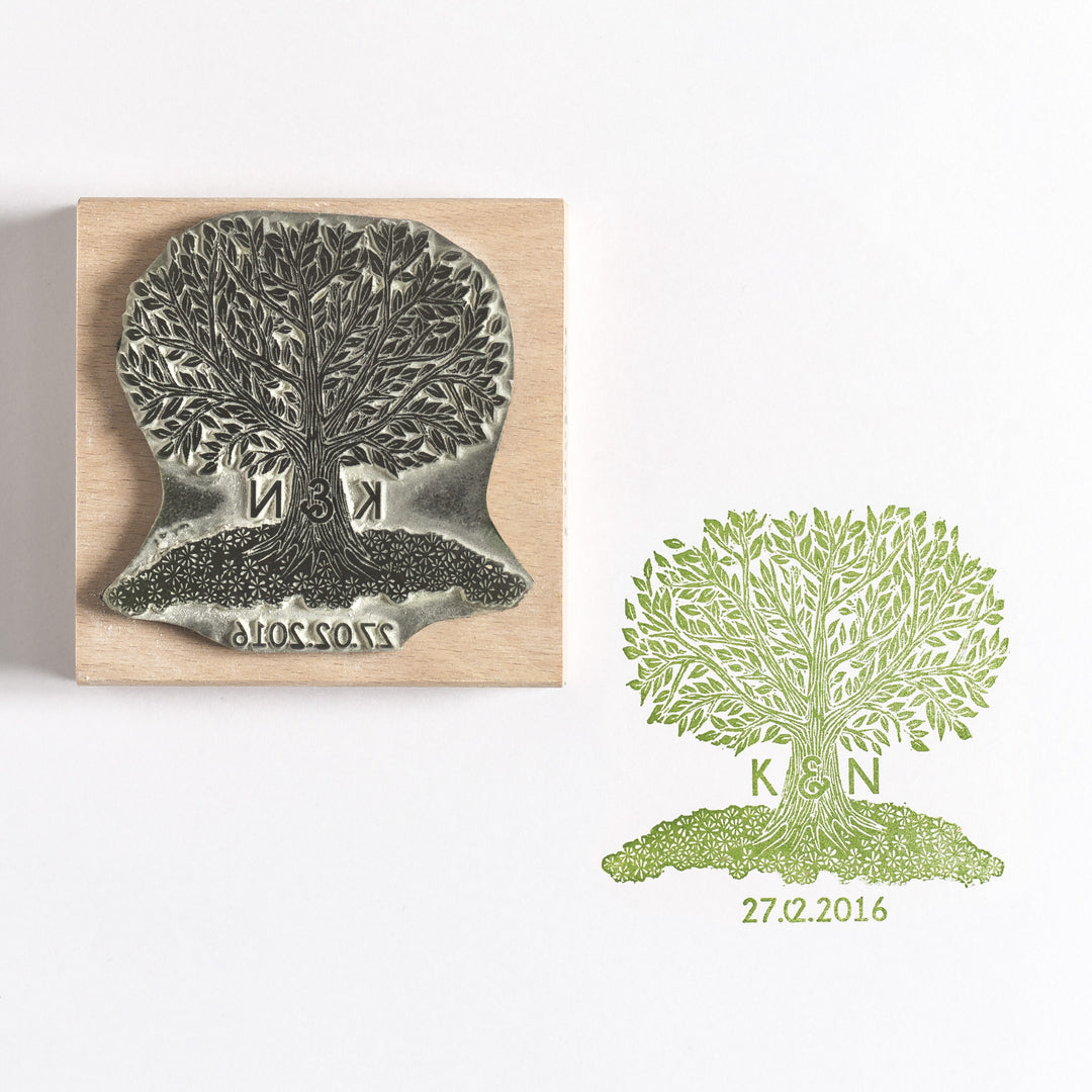 Personalised Tree Rubber Stamp - Noolibird